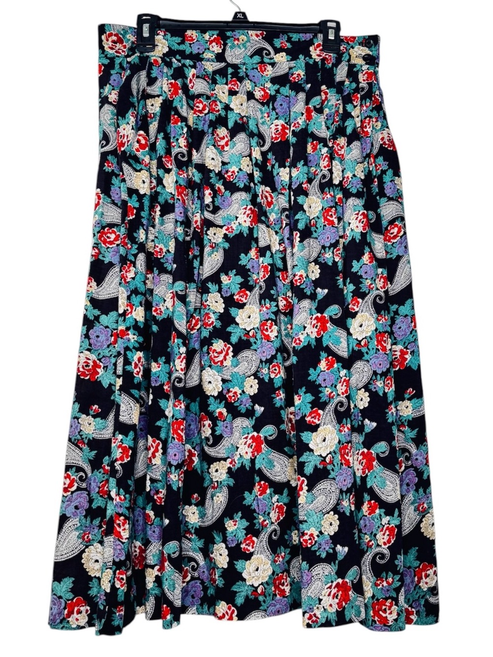 Fundamental Things Maxi Skirt with Pockets Floral and Paisley Print